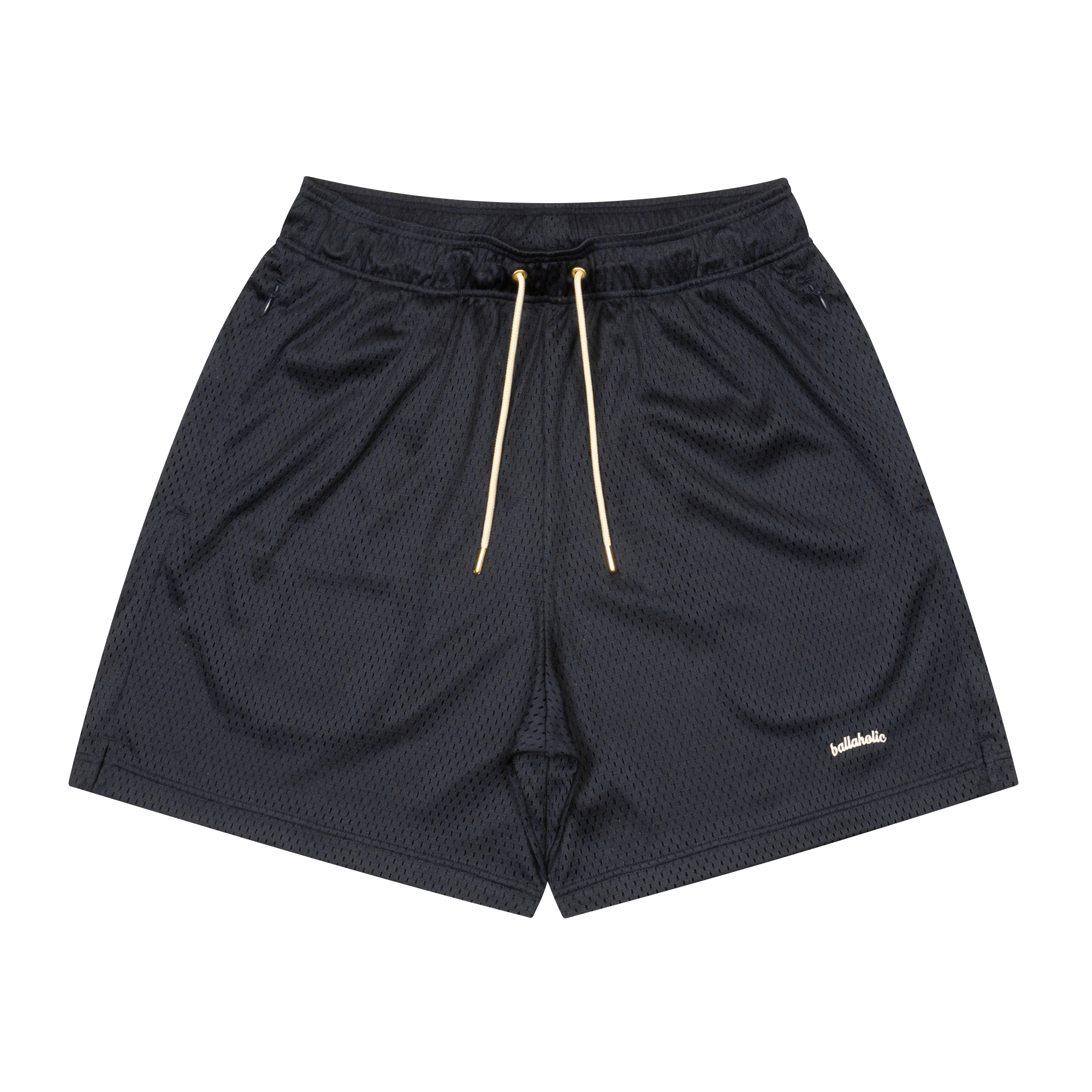 商品写真：Logo Mesh Zip Shorts (navy)