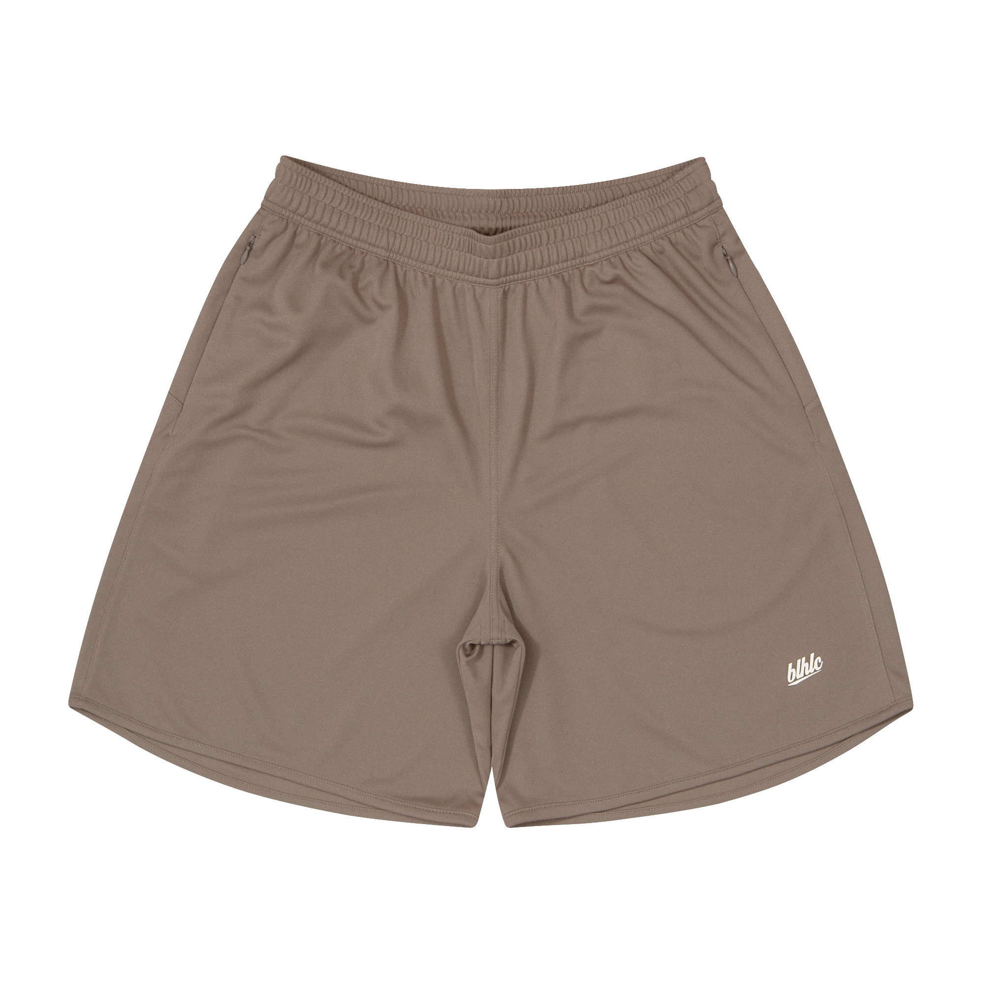 商品写真：Basic Zip Shorts (taupe gray/off white)