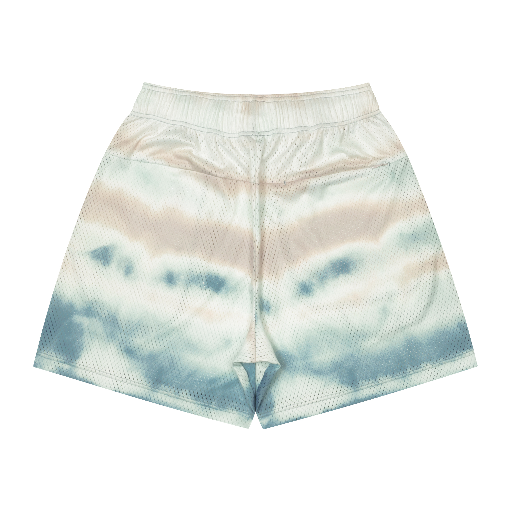 Tides Pattern Mesh Zip Shorts (sage)