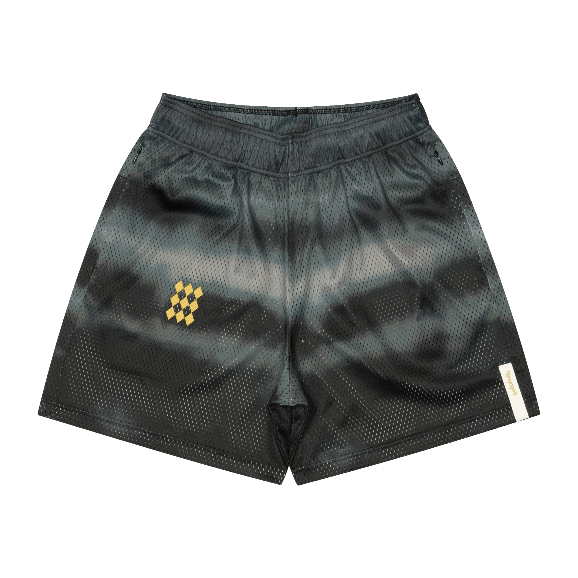 商品写真：Tides Pattern Mesh Zip Shorts (black)
