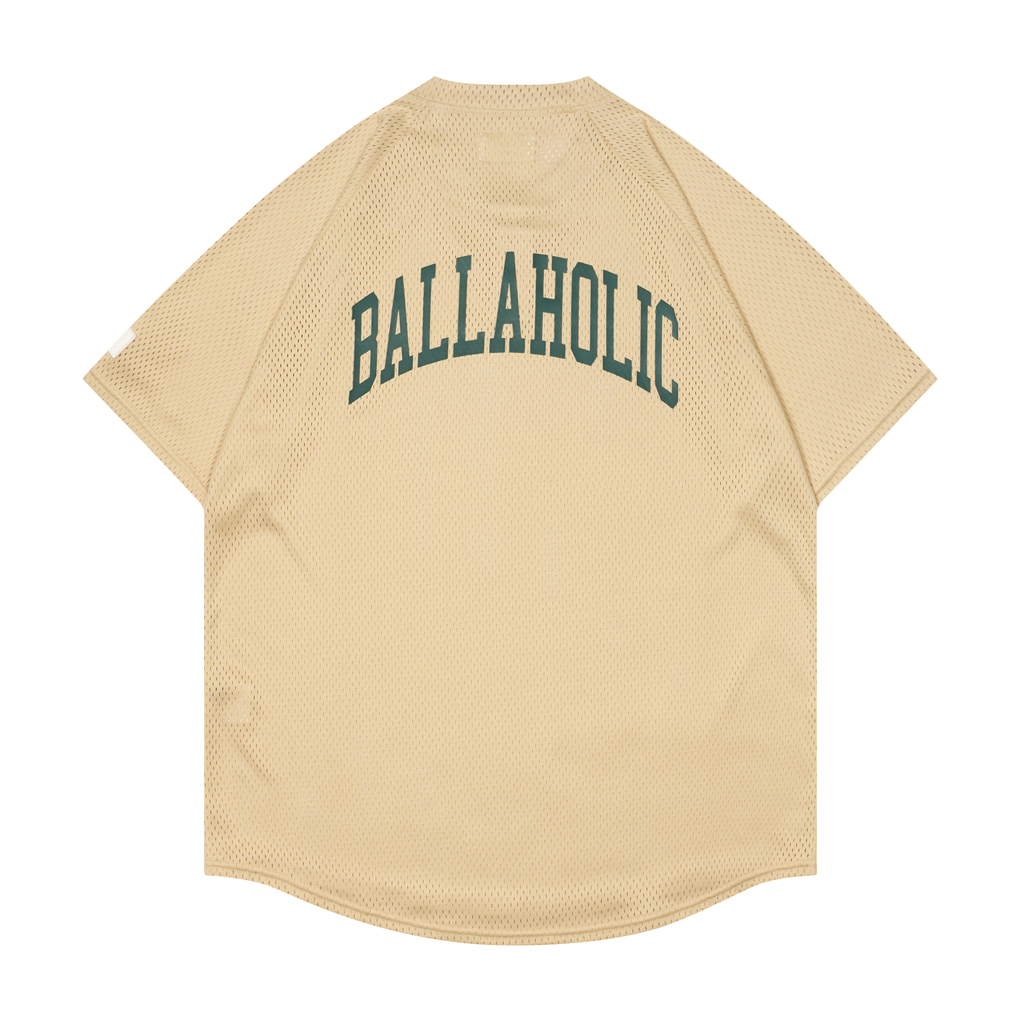 ballaholicオンラインショップ / College Logo Mesh Zip Shorts (beige)