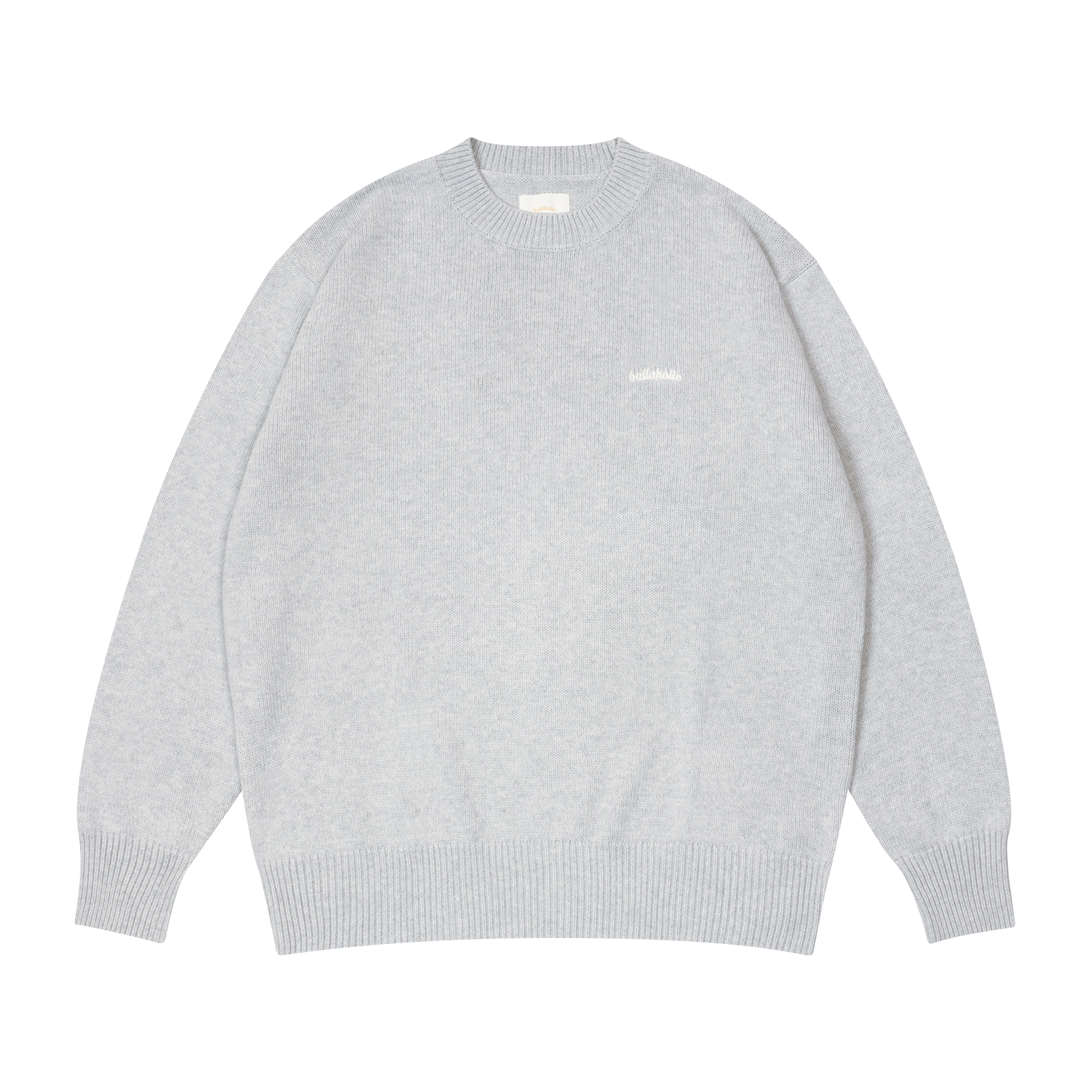 商品写真：Logo Cotton Knit Sweater (heather gray)
