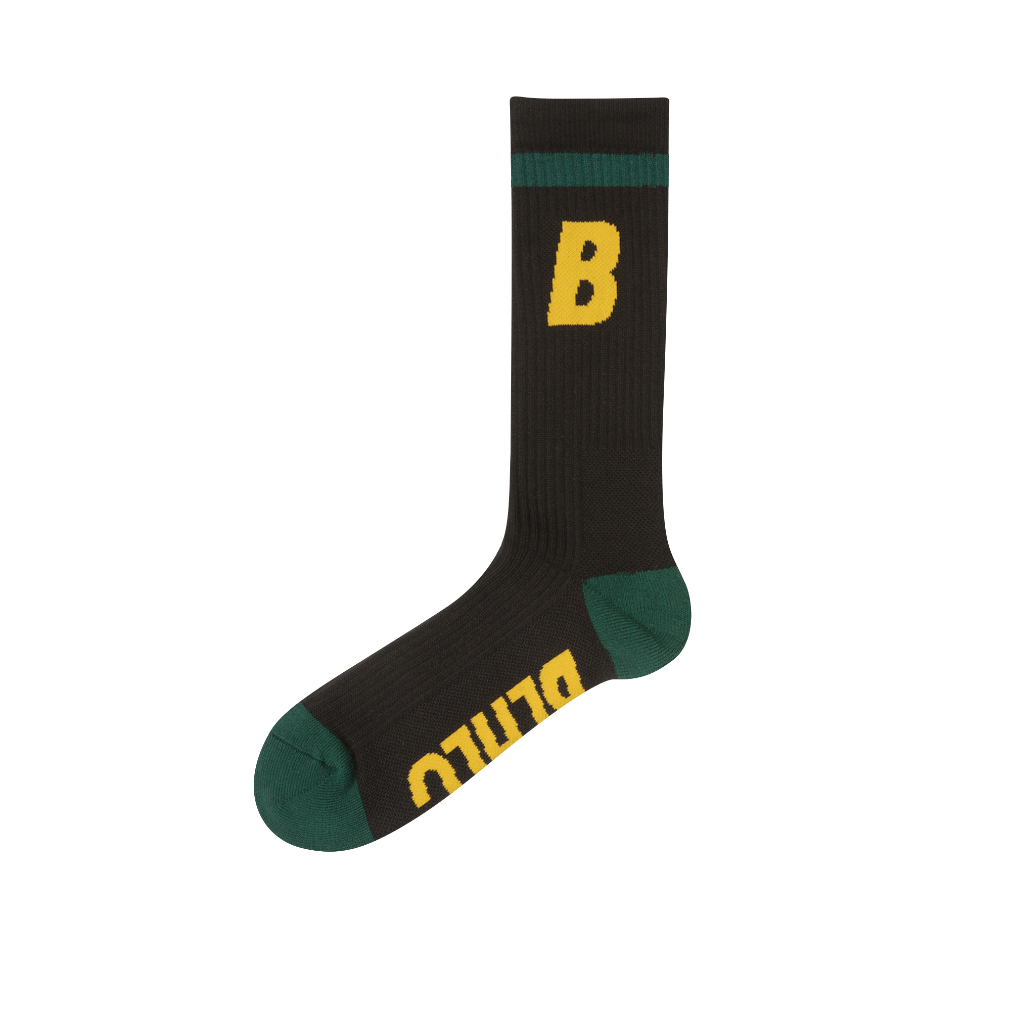 商品写真：B Socks (black/yellow/dark green)