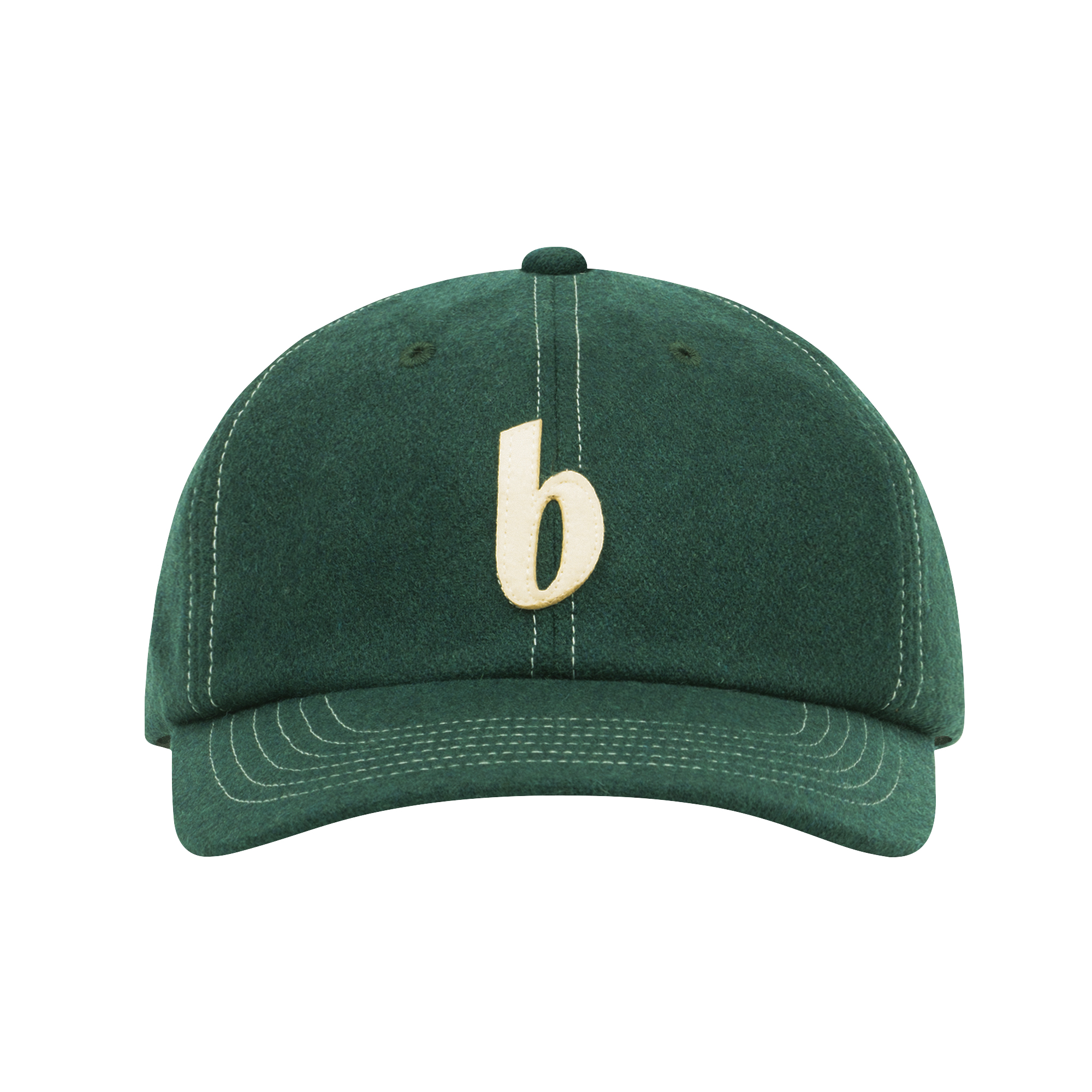 商品写真：b 6P Wool Cap (dark green)